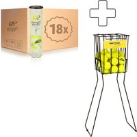 Racket Roots 18x 4er Dose Club Tennisball plus Ballkorb von Racket Roots